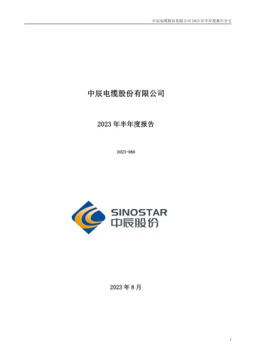中辰股份：2023年半年度