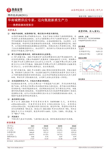 佛燃能源(002911)华南城燃供应专家,迈向氢能新质生产力_1