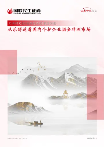 2025年07月20日更新-【国联民生证券】从乐舒适看国内个护企业掘金非洲市场