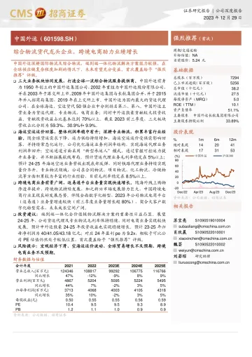 2023综合物流货代龙头企业,跨境电商助力业绩增长(21页)