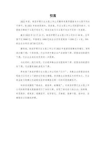 _美容护理行业A股上市公司高质量发展报告-2022年报-37页