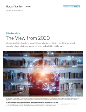 Morgan Stanley-China Education The View from 2030