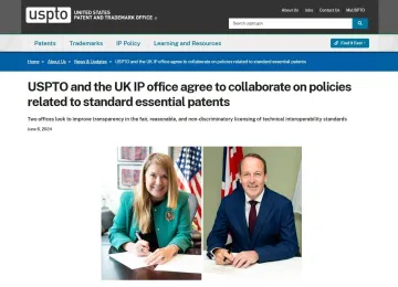 重磅!美国专利商标局和英国知识产权局同意就标准必要专利相关政策开展合作