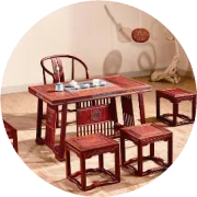 血檀木官帽三件套：古典雅韵与品质生活的完美融合