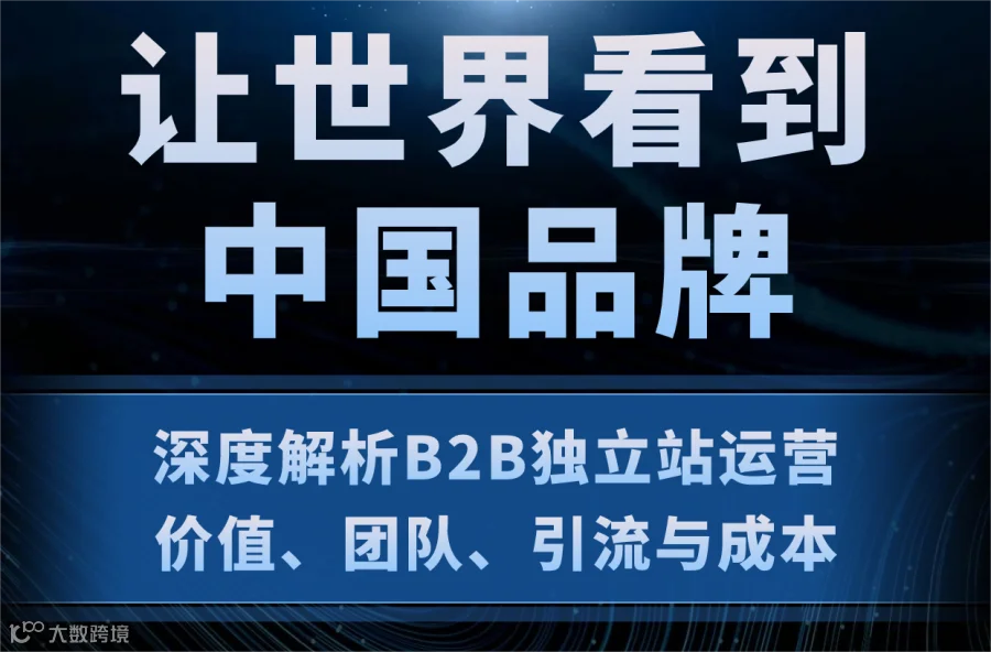 让世界看到中国品牌—深度解析B2B独立站运营价值、团队、引流与成本