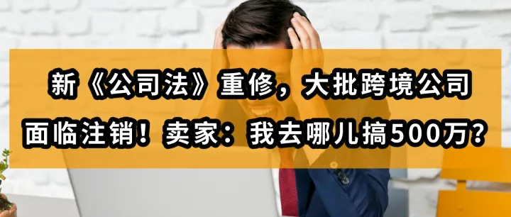 要变天了！新《公司法》重大修改，大批跨境公司或面临注销！卖家：我去哪儿搞500万？